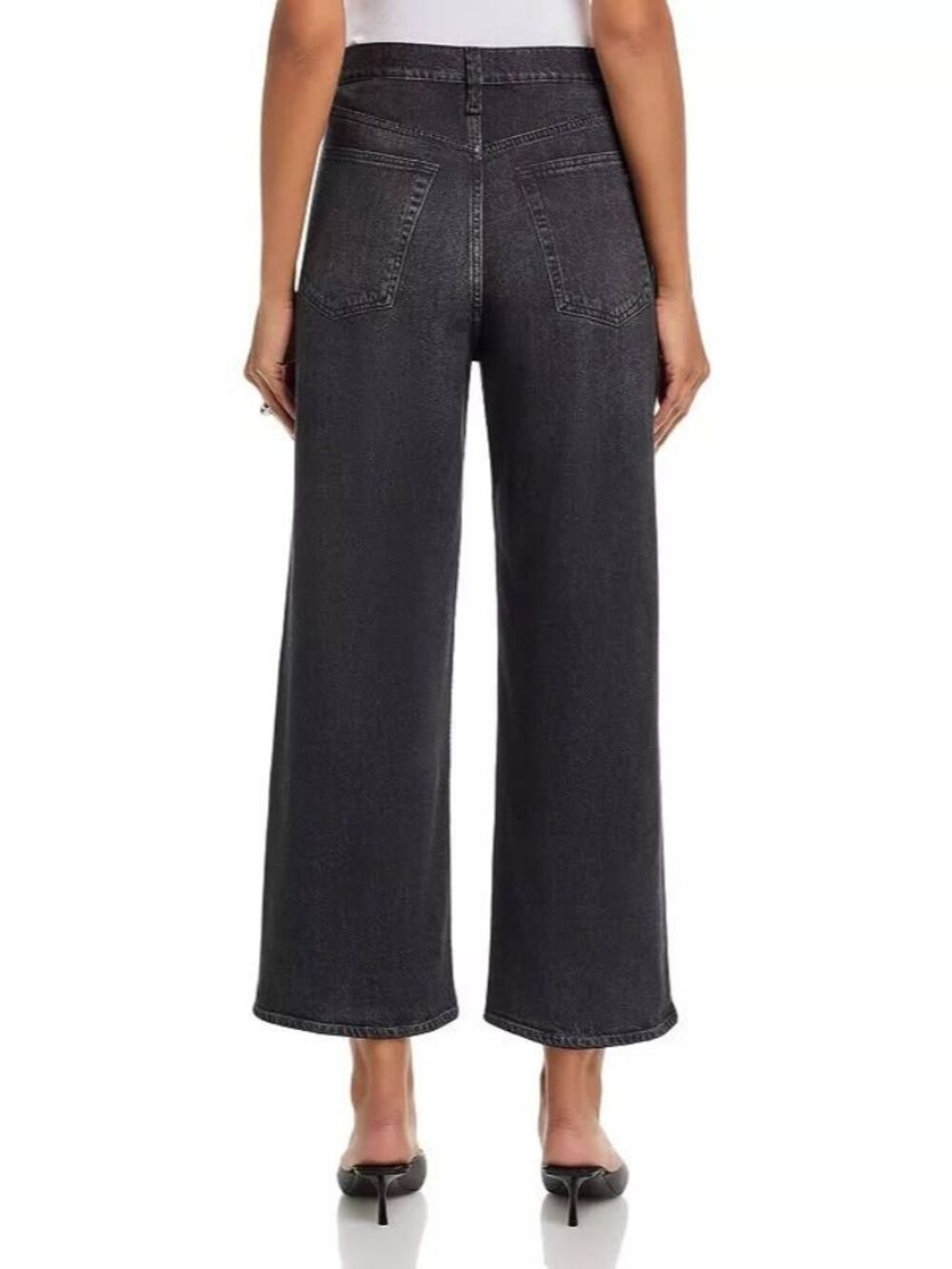 NEW Rag & Bone Women's 31 Miramar Terry Andi Wide Pant In Faded Black NWT $248 - Picture 3 of 5